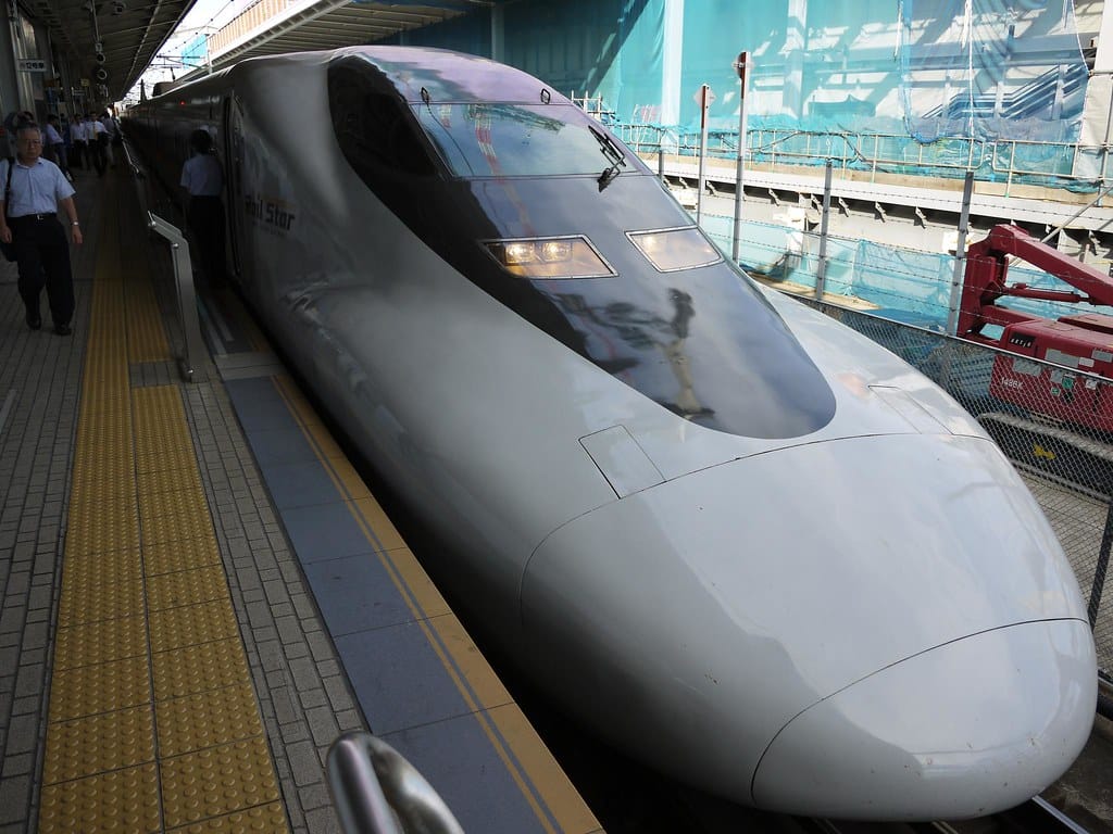 bullet train (Shinkansen) to Kyoto