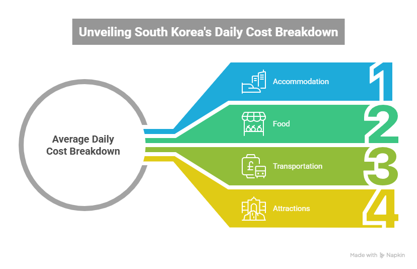 Average Daily Cost Breakdown in South Korea
