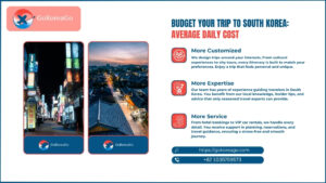 Budget your trip South Korea: average daily cost.